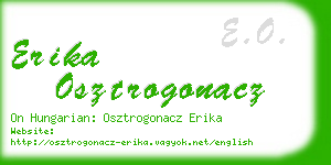 erika osztrogonacz business card